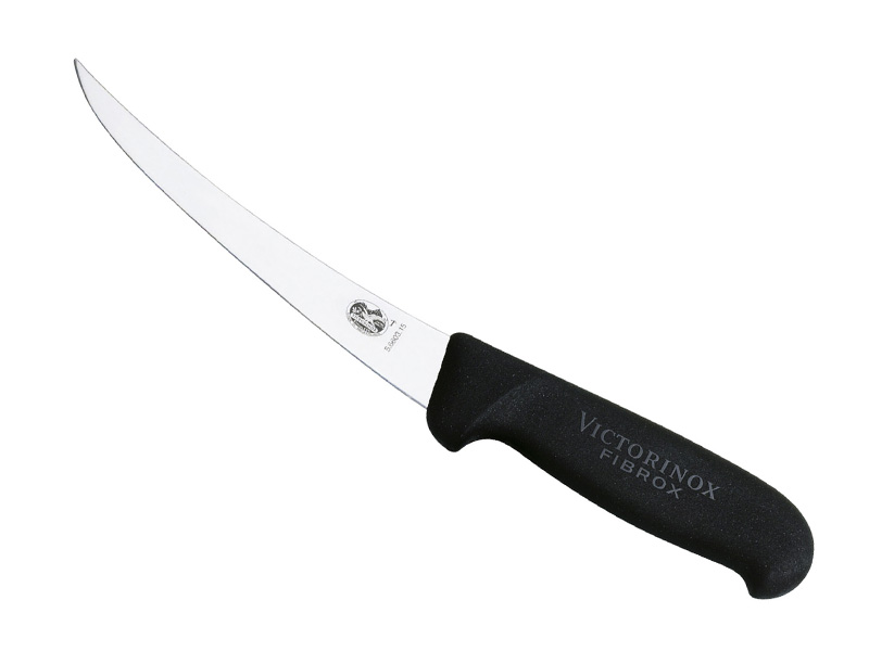 Couteau à désosser Victorinox lame dos renversé 15 cm - Manche Fibrox noir