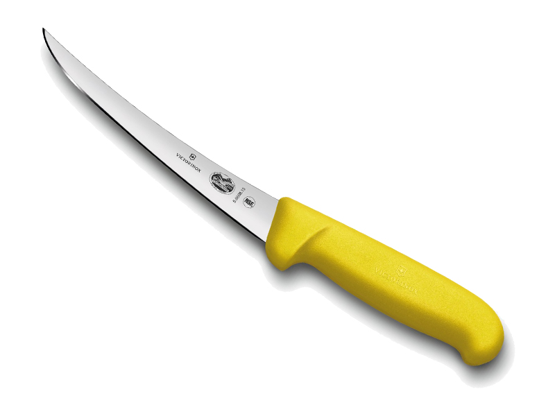 Couteau à désosser Victorinox lame dos renversé 15 cm - Manche Fibrox jaune