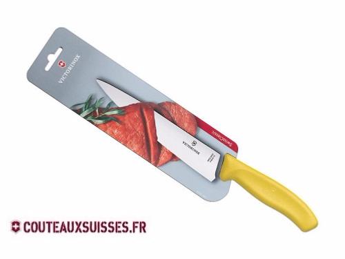 Couteau à découper Victorinox Swiss Classic - lame 19 cm - manche jaune