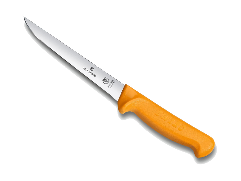 Couteau à désosser/saigner Swibo lame 14 cm - Manche grillon jaune