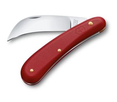 Serpette fermante Victorinox, lame large, manche 11 cm nylon rouge.