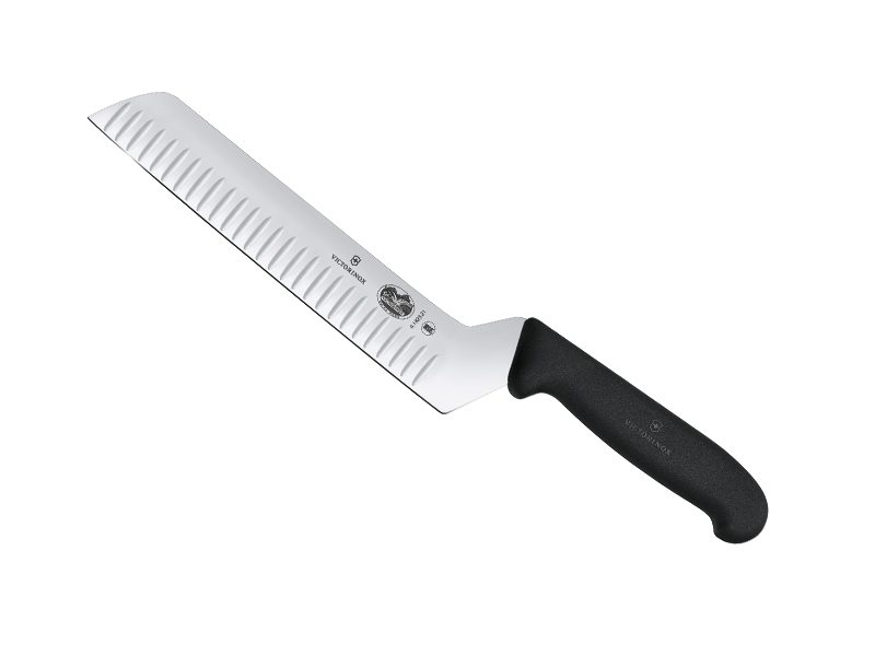 Couteau à fromages/beurre Victorinox lame 21 cm alvéolée - manche noir