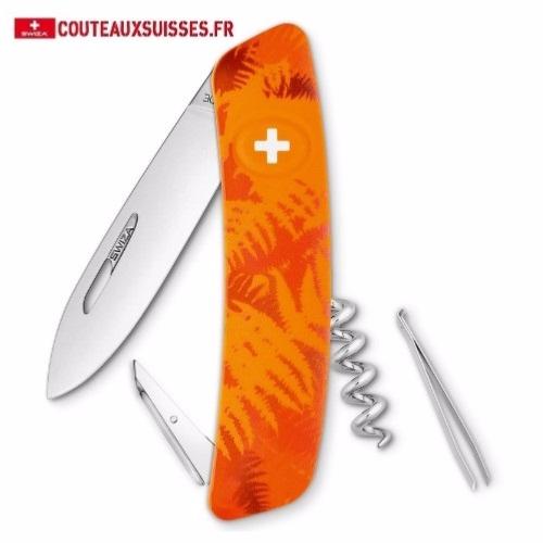 COUTEAU SWIZA MULTIFONCTIONS D01 FILIX ORANGE CAMOUFLAGE