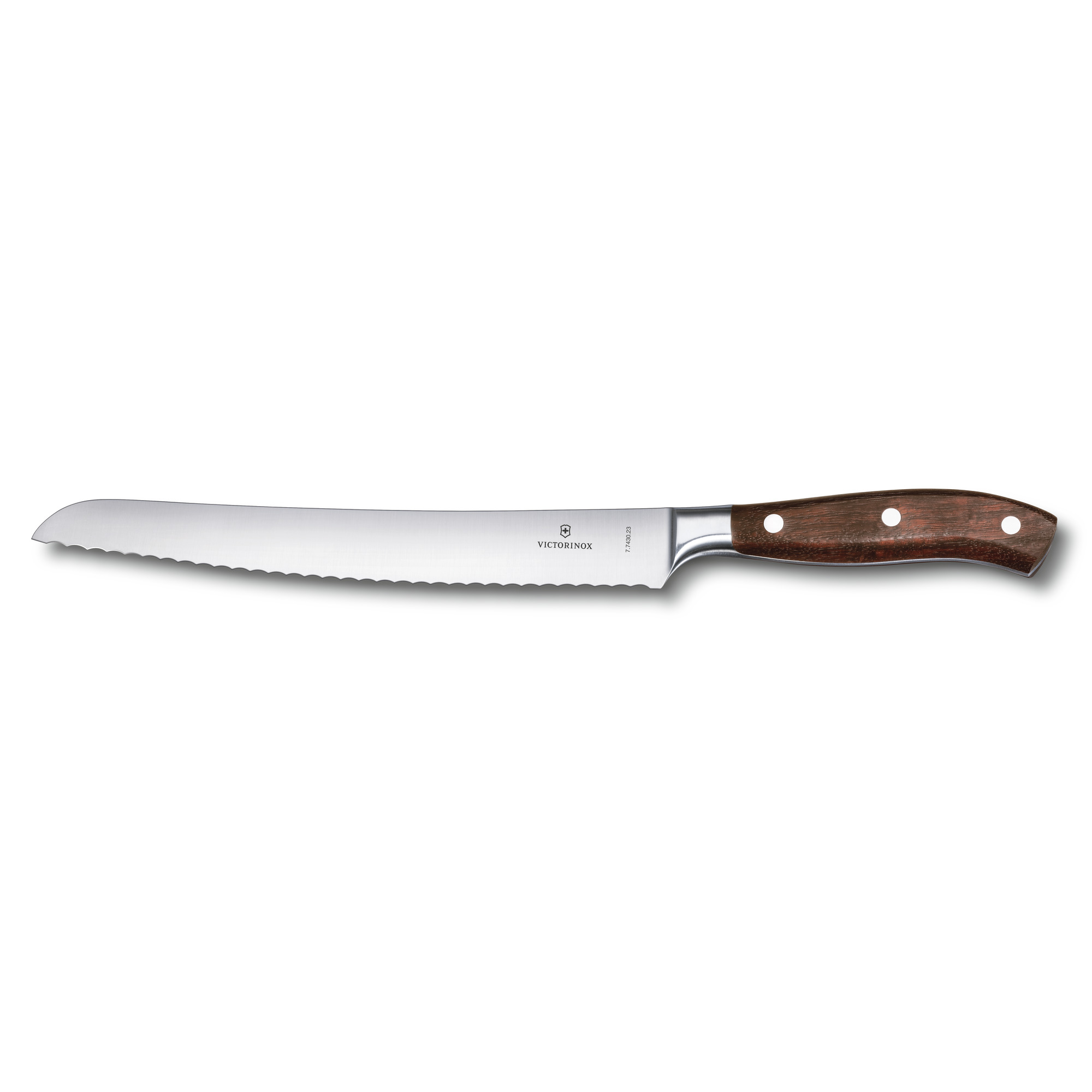 Couteau à pain Victorinox Grand Maître lame dentée 23 cm - manche palissandre