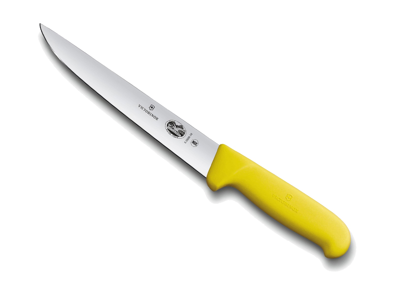 Couteau à saigner/découper Victorinox lame 22 cm - Manche Fibrox jaune