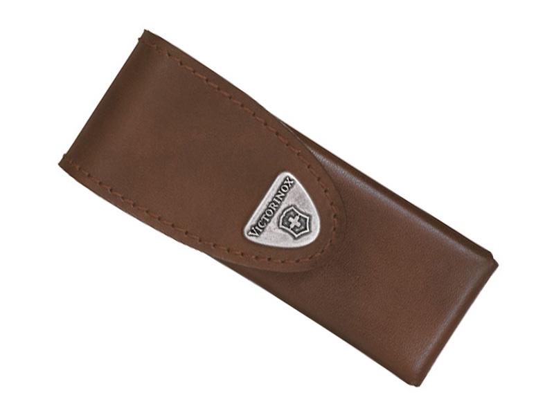 Etui cuir marron 2 compartiments pour Swisstool Spirit Plus