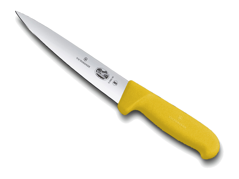 Couteau à désosser/saigner Victorinox lame 18 cm - Manche Fibrox jaune