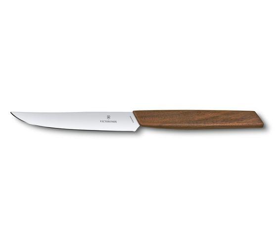Ensemble de 2 couteaux steak Victorinox Swiss Modern lame 12 cm - manche noyer