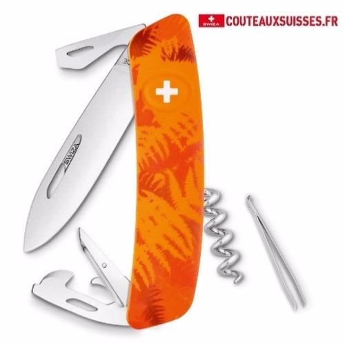 COUTEAU SWIZA MULTIFONCTIONS D03 FILIX ORANGE CAMOUFLAGE