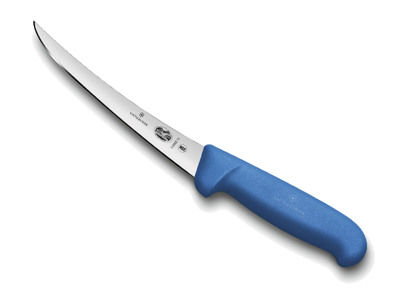 Couteau à désosser Victorinox lame dos renversé 12 cm - Manche Fibrox bleu