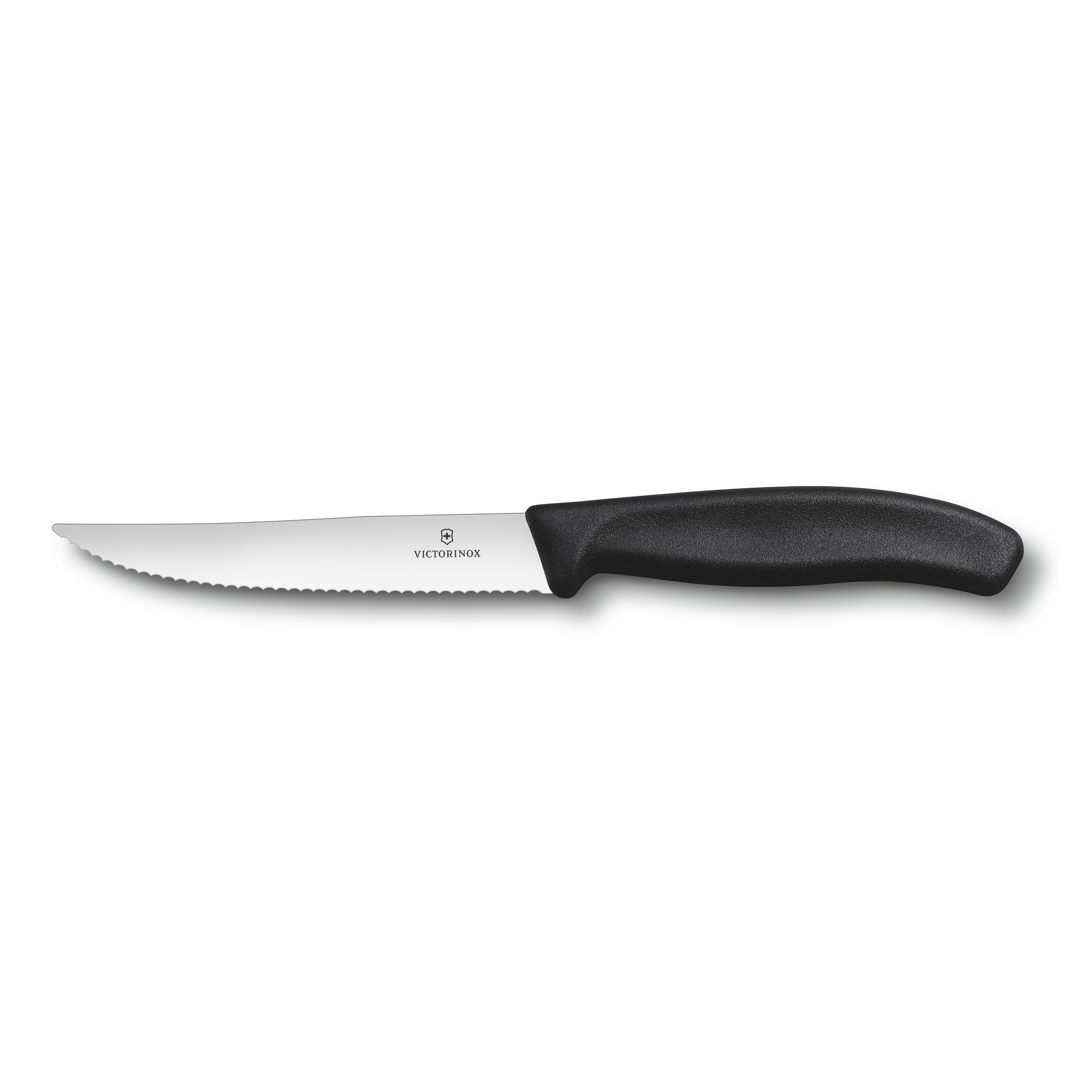 couteau steak Victorinox Swiss Classic lame dentée 12 cm - manche noir