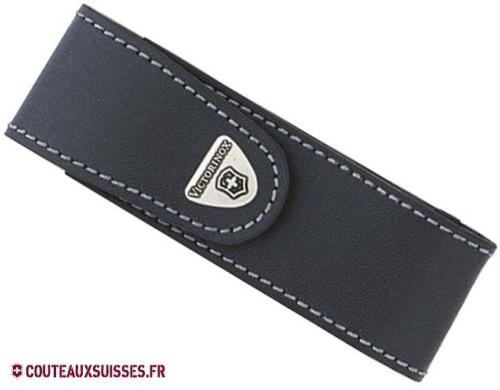 Etui cuir noir 2 compartiments pour Swisstool Plus