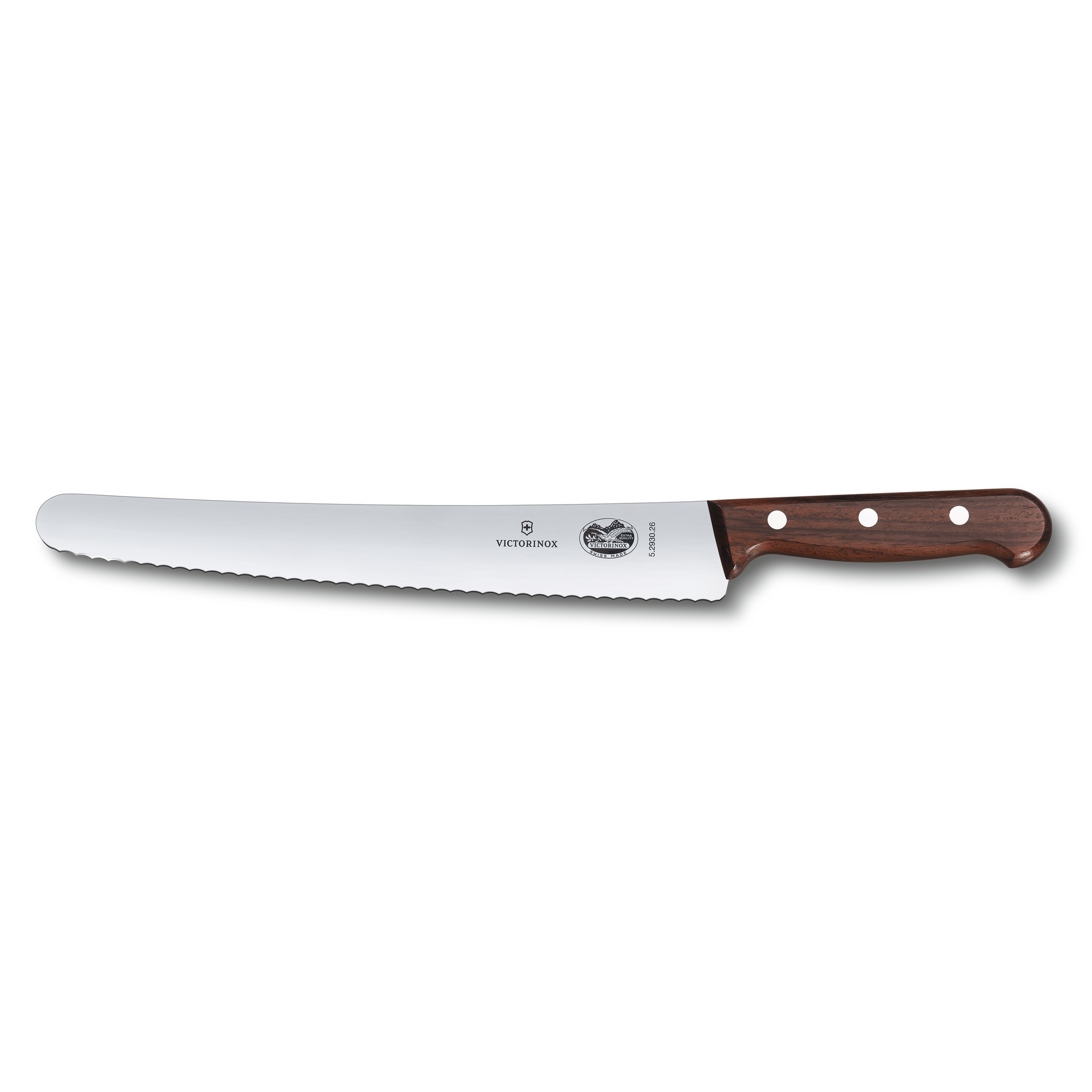 Couteau Victorinox Wood pâtissiers / traiteurs lame 26 cm dentée - manche érable
