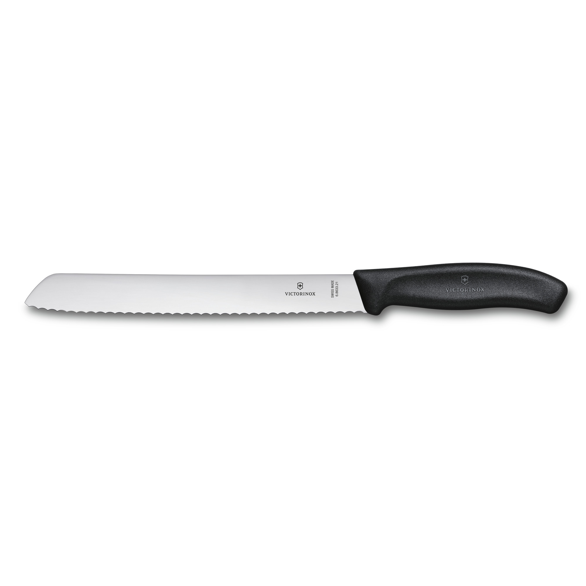 Couteau à pain Victorinox Swiss Classic lame 21 cm dentée - manche Fibrox noir
