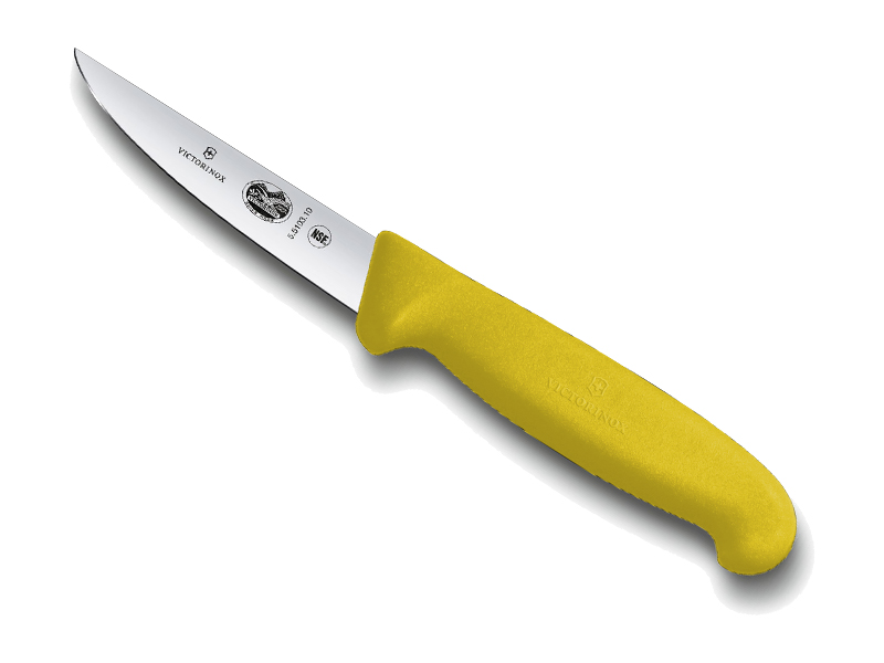 Couteau / lancette à volailles Victorinox lame 10 cm - Manche Fibrox jaune