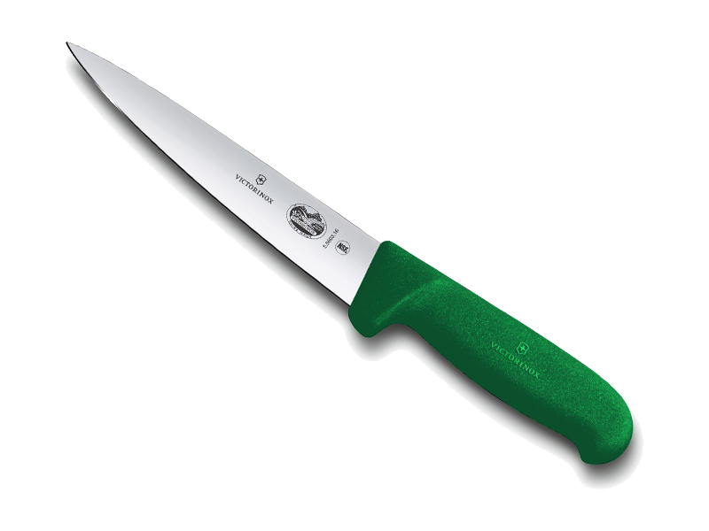 Couteau désosser/saigner Victorinox lame 14 cm - Manche vert Fibrox