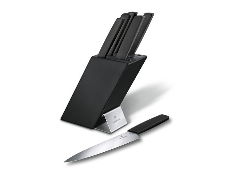 Bloc 6 couteaux Victorinox Swiss Modern - manche noir