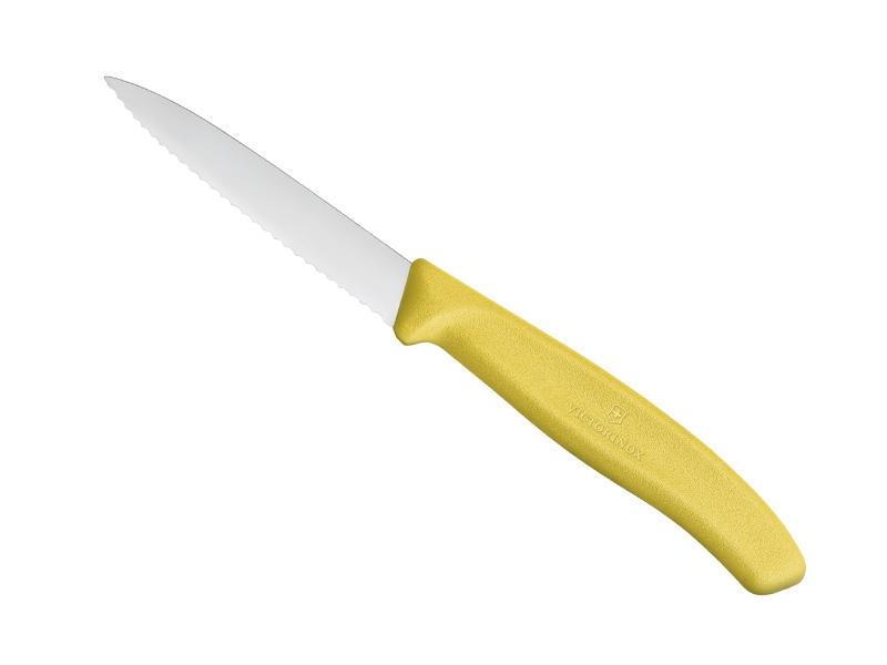 Couteau office Victorinox Swissclassic 8cm jaune a dents