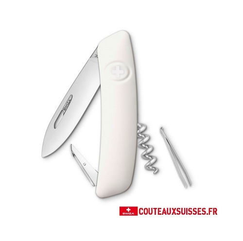 COUTEAU SWIZA MULTIFONCTIONS D01 BLANC