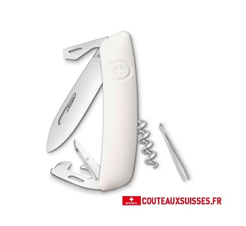 COUTEAU SWIZA MULTIFONCTIONS D03 BLANC