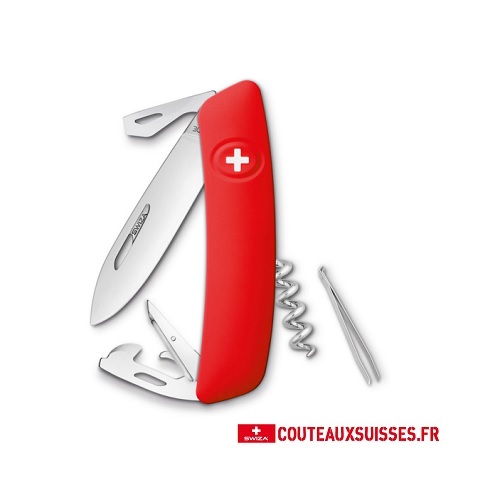 COUTEAU SWIZA MULTIFONCTIONS D03 ROUGE