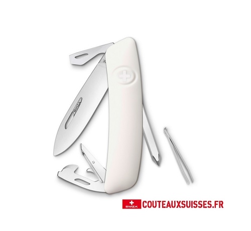 COUTEAU SWIZA MULTIFONCTIONS D04 BLANC