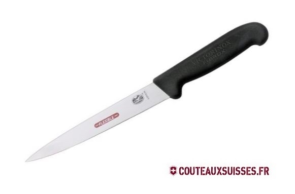 Couteau filet sole / dénerver Victorinox lame flexible 16 cm - manche Fibrox noir