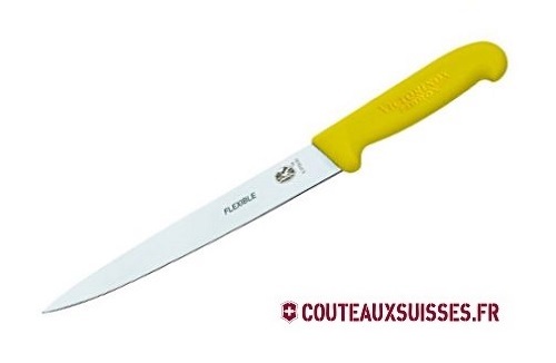 Couteau filet de sole / dénerver Victorinox - Manche jaune Fibrox