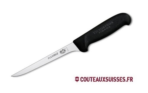 Couteau à désosser Victorinox lame flexible usée 12 cm - Manche  noir Fibrox