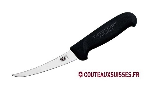 Couteau à désosser Victorinox lame dos renversé 12 cm - Manche Fibrox noir