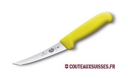 Couteau à désosser Victorinox lame dos renversé 12 cm - Manche Fibrox jaune