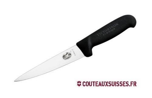 Couteau désosser/saigner Victorinox lame 12 cm- Manche noir Fibrox