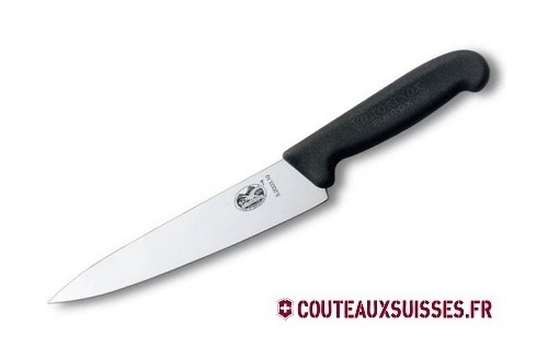 Couteau à émincer Victorinox lame 19 cm - Manche Fibrox noir