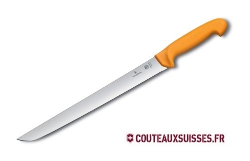 Couteau à trancher Swibo lame 31 cm Manche grillon jaune