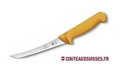 Couteau à désosser lame dos renversé 13 cm - Manche grillon jaune