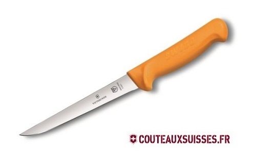 Couteau à désosser/saigner Swibo lame 14 cm - Manche grillon jaune