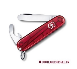 COUTEAU SUISSE ENFANT MY FIRST VICTORINOX - ROUGE TRANSLUCIDE 