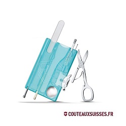 VICTORINOX SWISS CARD NAILCARE TURQUOISE TRANSLUCIDE